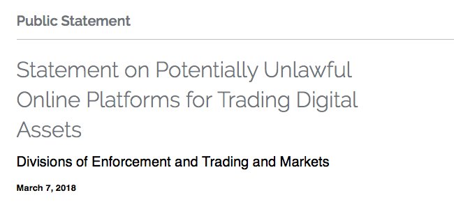 SEC Publishes Warning Against Unlawful Crypto-Exchanges SEC Publishes Warning Against Unlawful Crypto-Exchanges