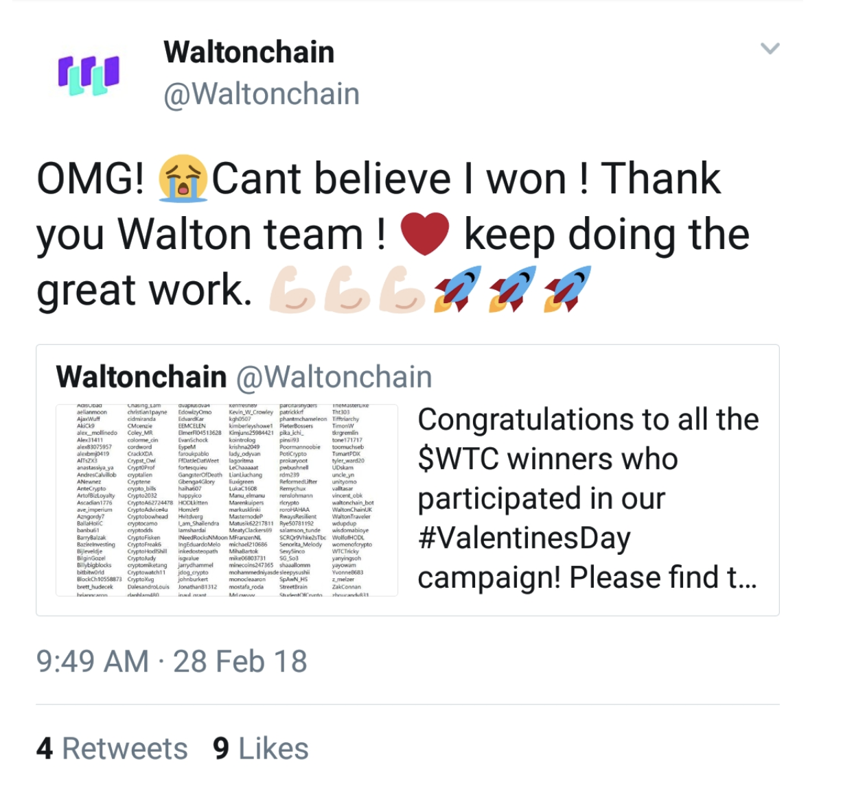 How a Single Tweet Wiped $90 Million off Waltonchain’s Market Cap