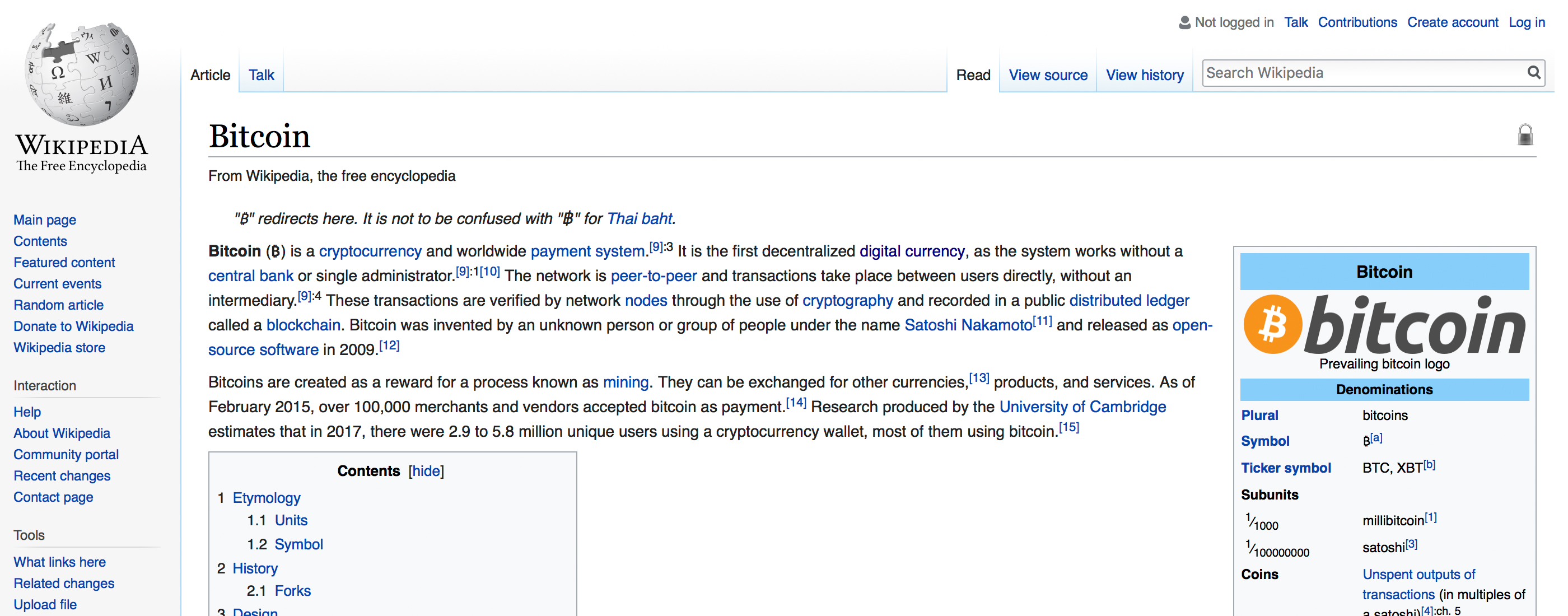 Bitcoin Was the Ninth Most Popular Wikipedia Article Last Year