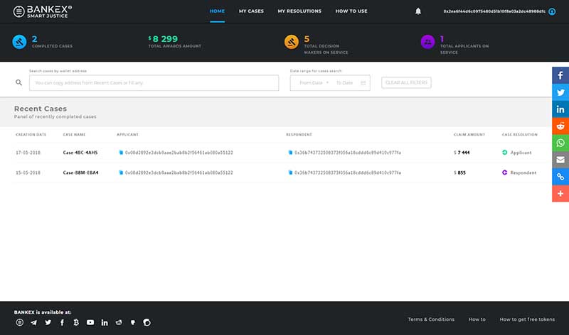 BANKEX Smart Justice