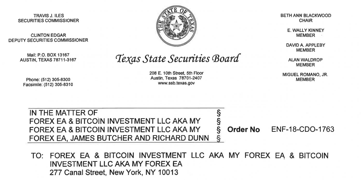 US State Issues Emergency Cease and Desist Orders to Two Crypto Investment Firms