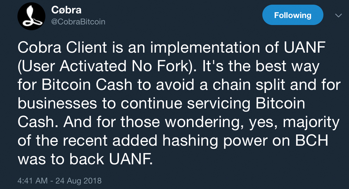 Bitcoin.org Owner Announces the 'Cobra Client' BCH Node Software 