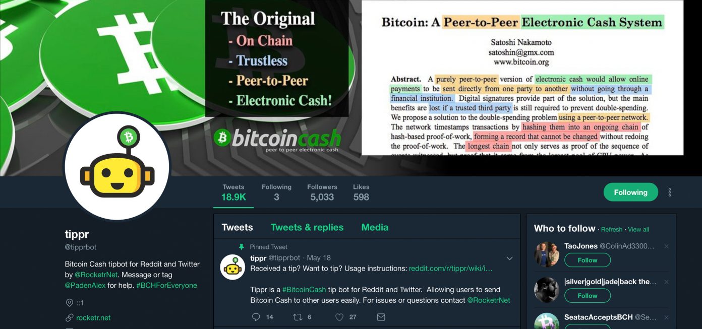 Tippr Bot Distributes Over $100K in Bitcoin Cash Across Reddit Forums Tippr Bot Distributes Over $100K in Bitcoin Cash Across Reddit Forums