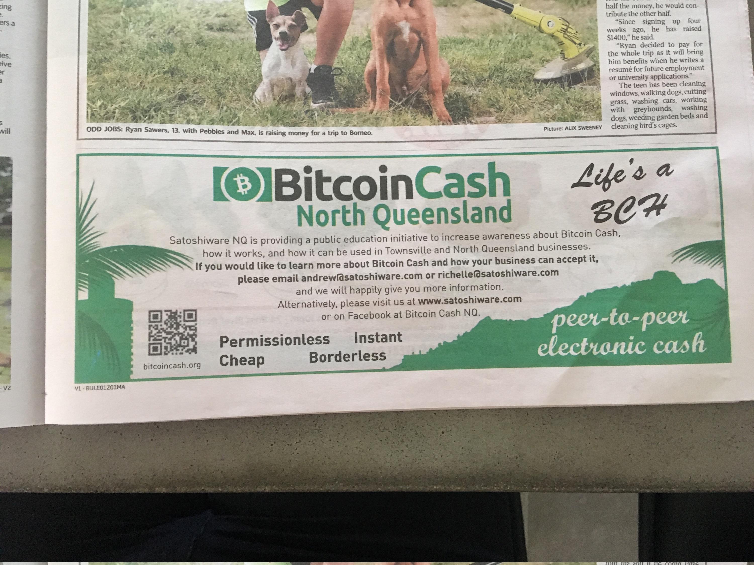 North Queensland is Becoming a Hub of BCH Accepting Businesses North Queensland is Becoming a Hub of BCH Accepting Businesses