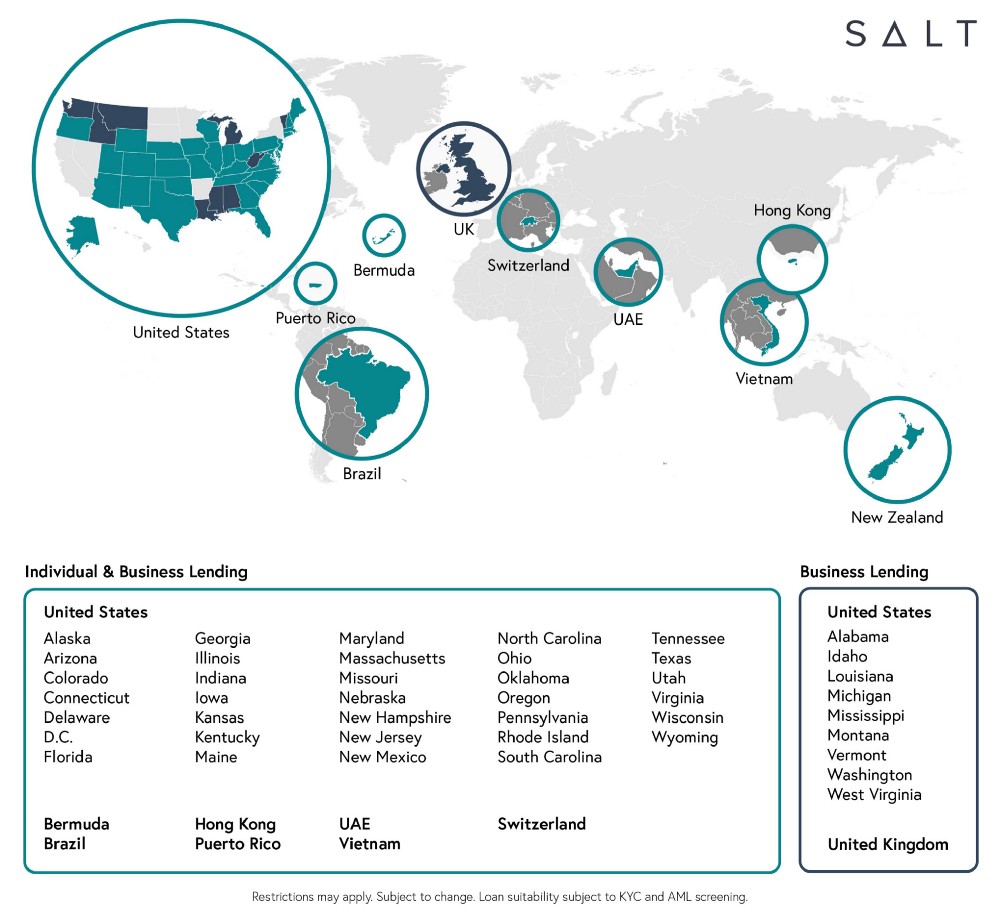 Crypto-Backed Loans Expand: Salt Moves to 35 States