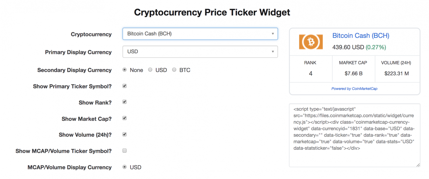 Review: 7 of the Best Cryptocurrency Widgets for Webmasters