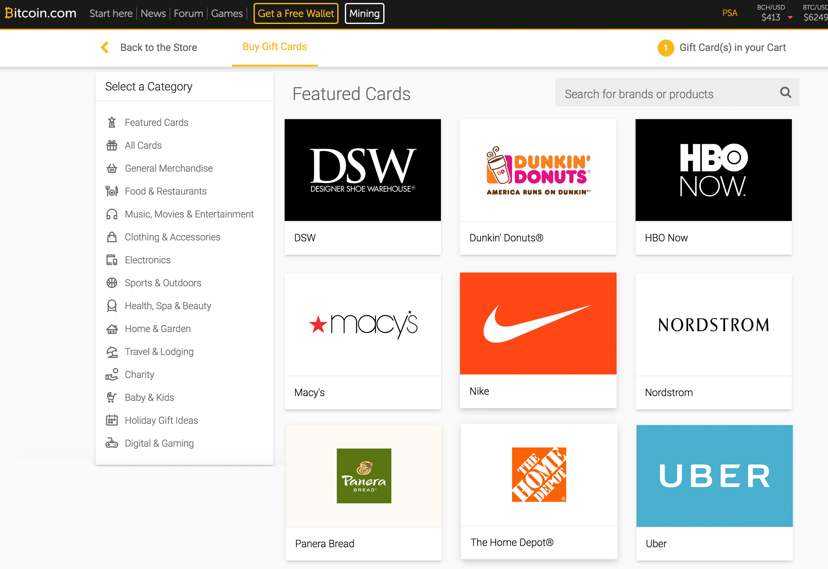 Bitcoin.com Store Now Offers Hundreds of Top-Branded Gift Cards Bitcoin.com Store Now Offers Hundreds of Top-Branded Gift Cards