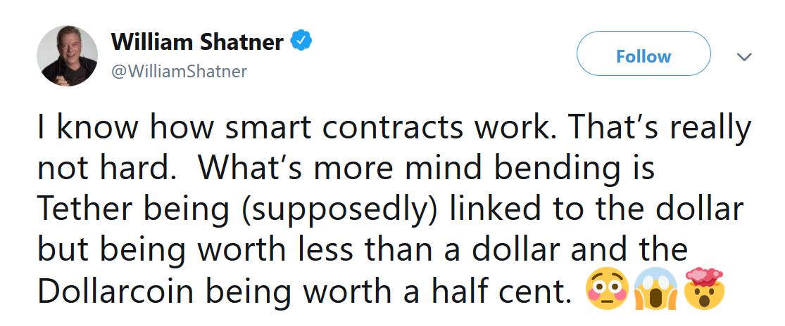 The Daily: Shatner Dives Deep Into Crypto, Bank to Launch Digital Deposit Box