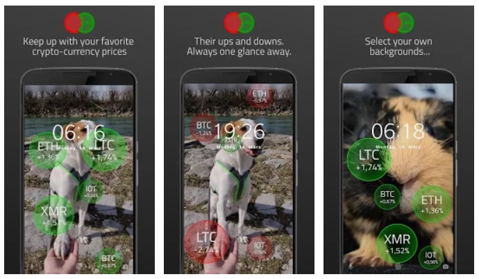 Smartphone Wallpaper Lets You Track the Price of Your Favorite Coins