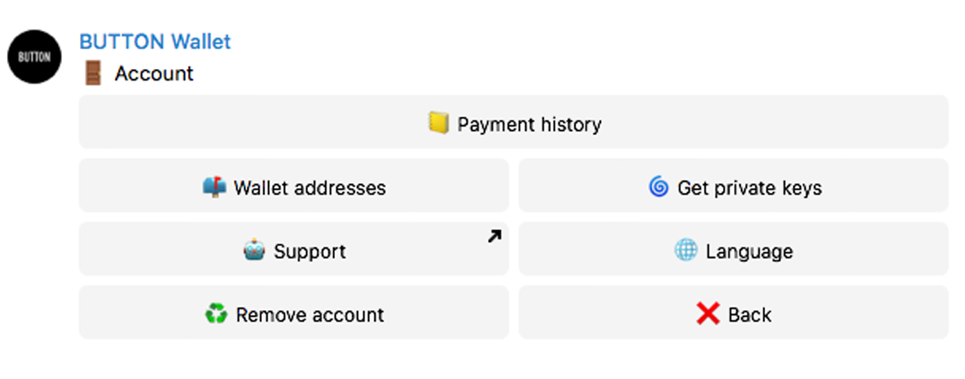 Testing the Noncustodial Button Wallet With BCH Over Telegram Messenger