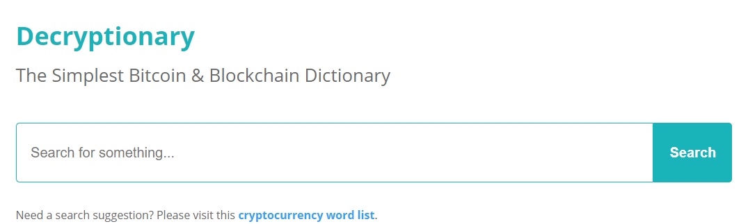 Decryptionary Helps New Investors Understand Crypto Terms