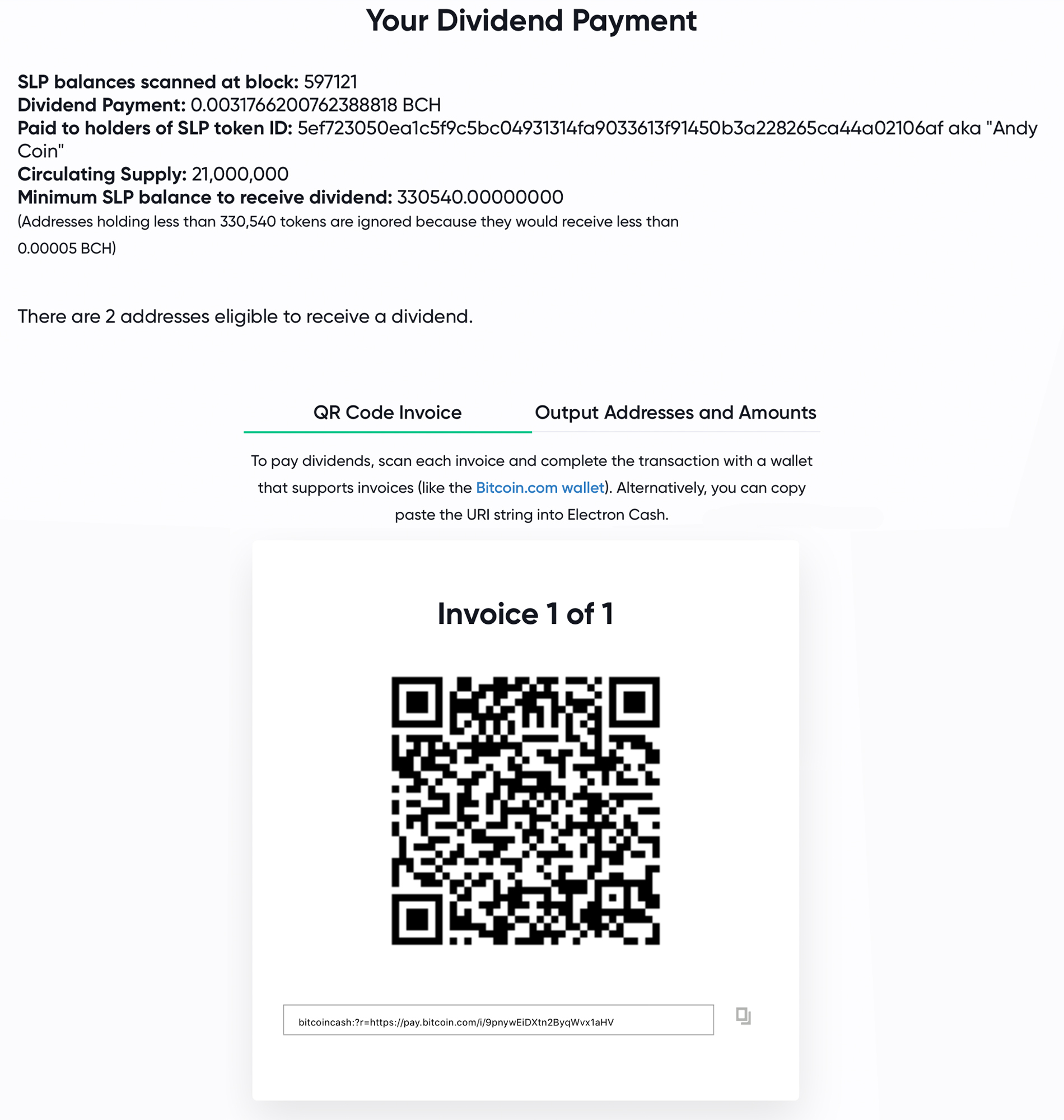 Send Token Payouts With Ease Using Bitcoin.com's SLP Dividend Calculator Send Token Payouts With Ease Using Bitcoin.com's SLP Dividend Calculator