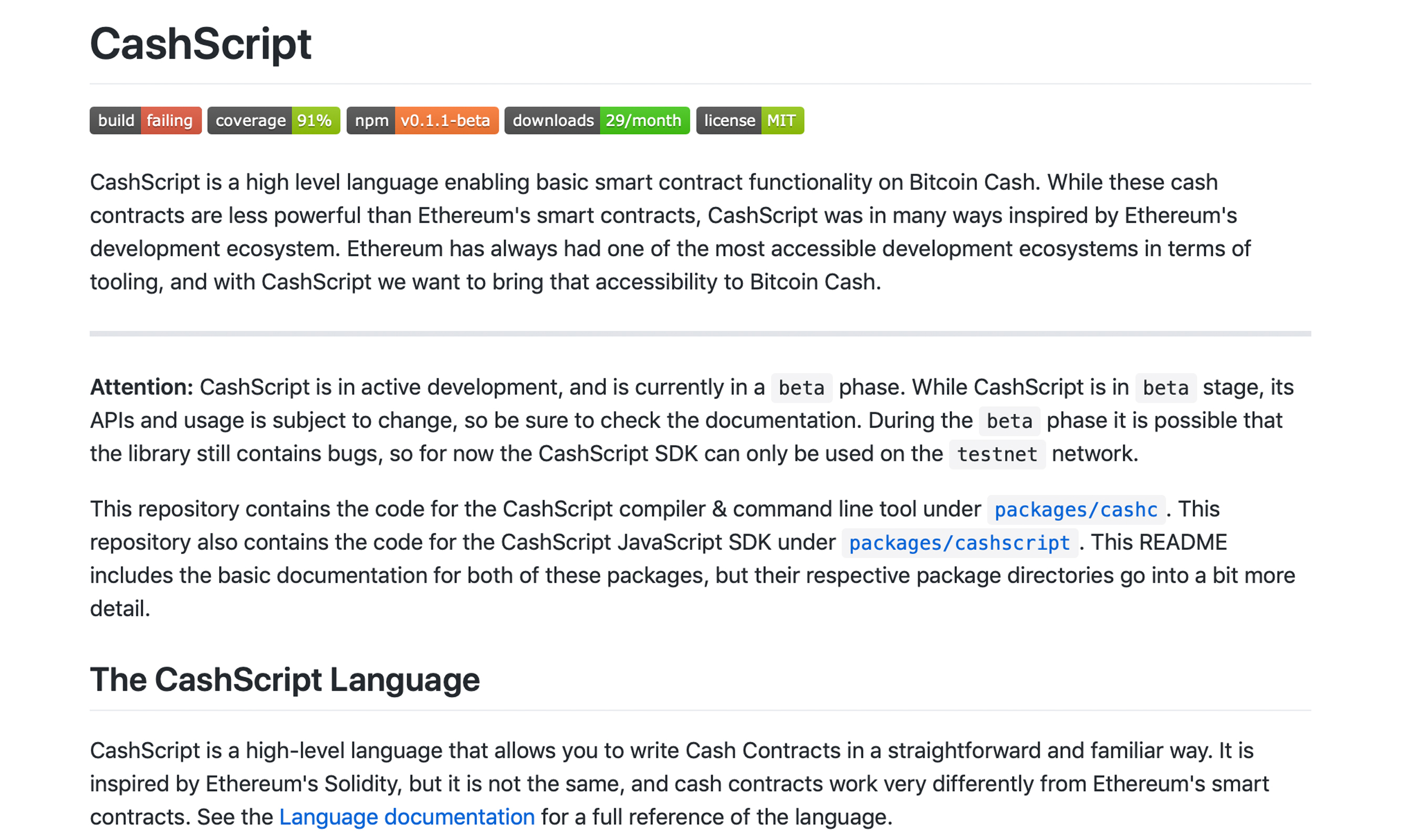 Bitcoin Cash Innovation Accelerates With Cashscript High-Level Language 