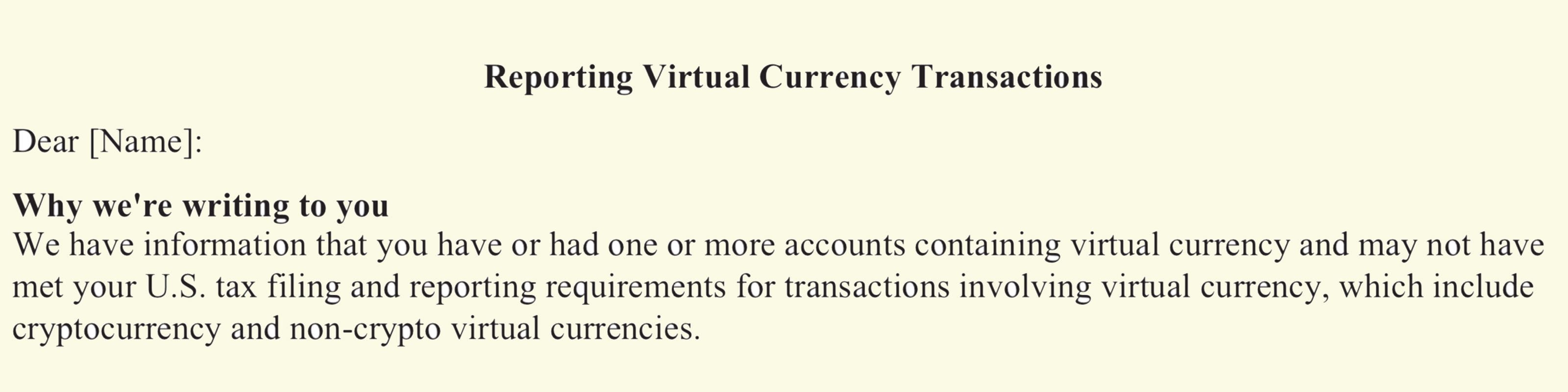 Tax Expert: IRS Letters Confirm That Trading Cryptos Is a Taxable Event