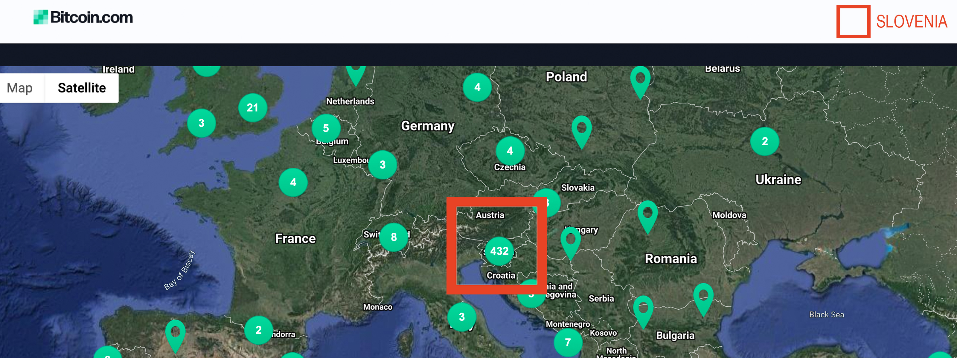 Slovenia Has the Most BCH-Accepting Physical Locations Worldwide