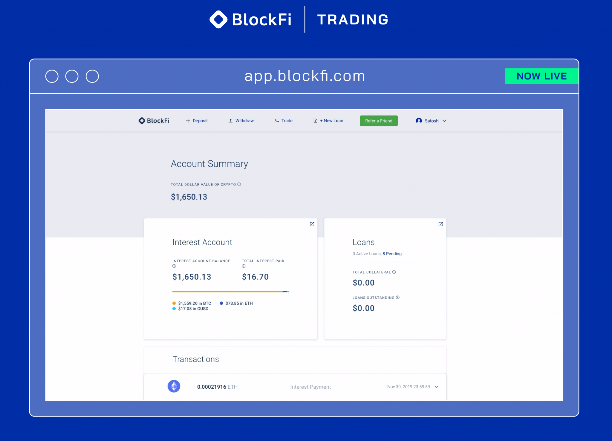 Crypto-Focused Lender Blockfi Launches Trading Platform Crypto-Focused Lender Blockfi Launches Trading Platform