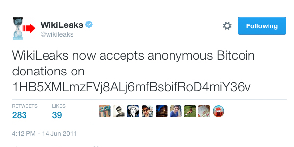 Wikileaks Gathers $37M in BTC Since 2010 - Over $400K Sent After Julian Assange's Arrest Wikileaks Gathers $37M in BTC Since 2010 - Over $400K Sent After Julian Assange's Arrest