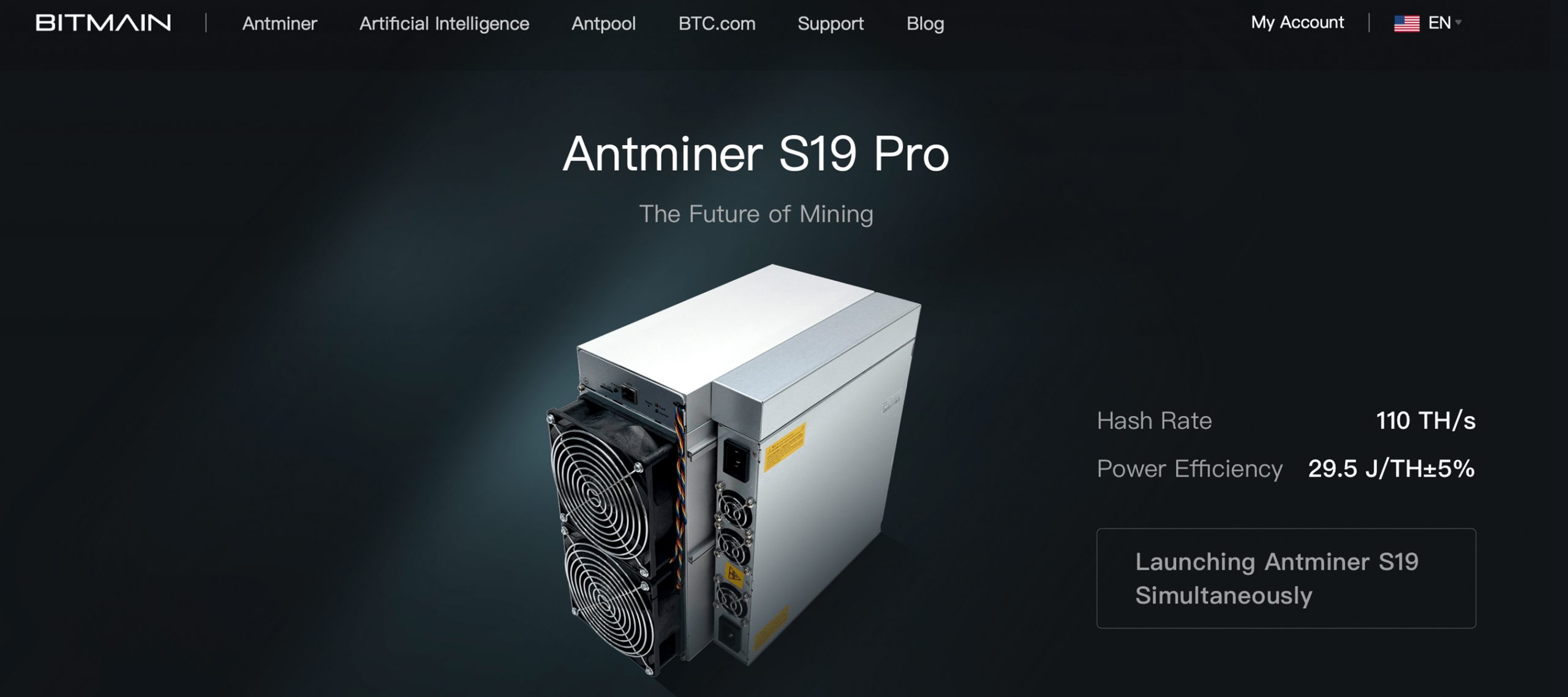 Bitmain Unveils 2 Bitcoin Miners With Max Speeds Up to 110TH/s Per Unit Bitmain Unveils 2 Bitcoin Miners With Max Speeds Up to 110TH/s Per Unit