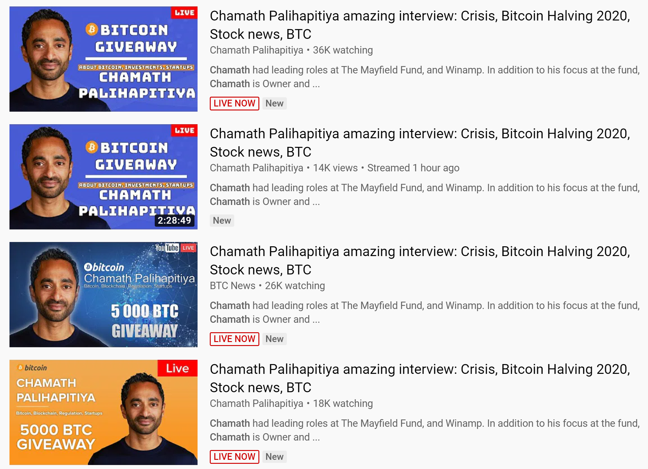 5000 BTC Giveaway Scam: Chamath Palihapitiya, Elon Musk Not Giving Away Bitcoin 5000 BTC Giveaway Scam: Chamath Palihapitiya, Elon Musk Not Giving Away Bitcoin