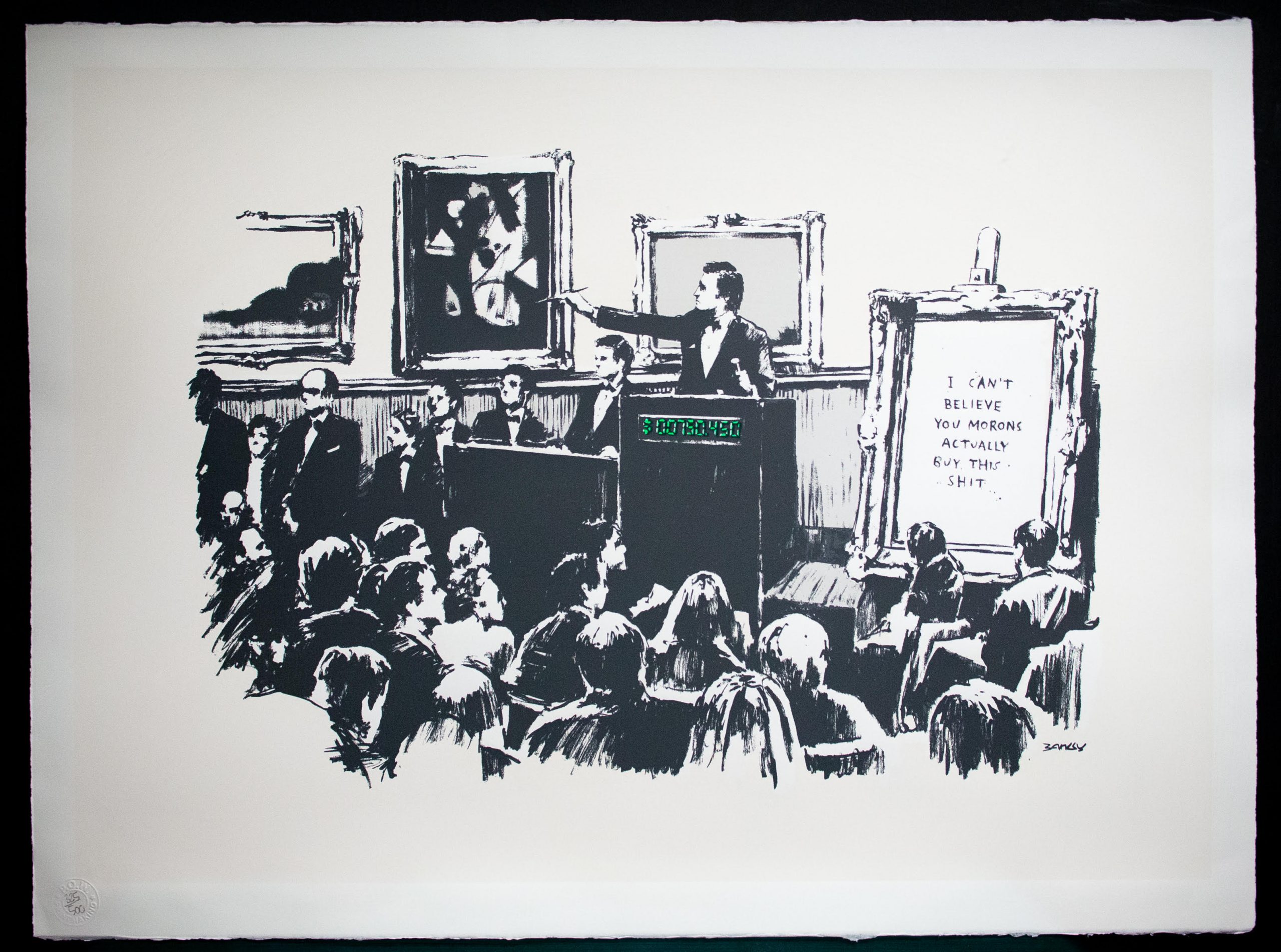 A Group of Crypto Proponents Burned an Original Banksy 'Morons' Print and Turned It Into an NFT A Group of Crypto Proponents Burned an Original Banksy 'Morons' Print and Turned It Into an NFT