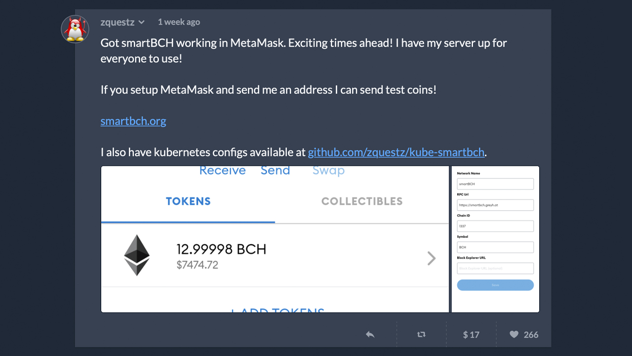 Maximizing TPS: Smartbch Developer Explains Project's Potential, Metamask Capabilities Seen in the Wild Maximizing TPS: Smartbch Developer Explains Project's Potential, Metamask Capabilities Seen in the Wild