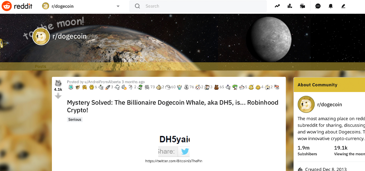Who Owns the Mystery Dogecoin Whale Address? Robinhood's CEO Dismisses Speculation Who Owns the Mystery Dogecoin Whale Address? Robinhood's CEO Dismisses Speculation