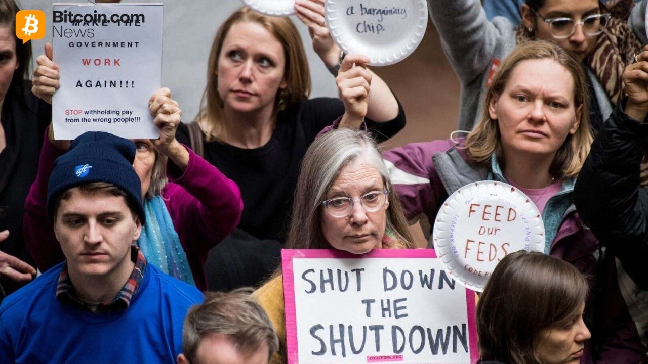 Bitcoin Shoots Up As US Government Shuts Down, And Private Sector Employment Falls