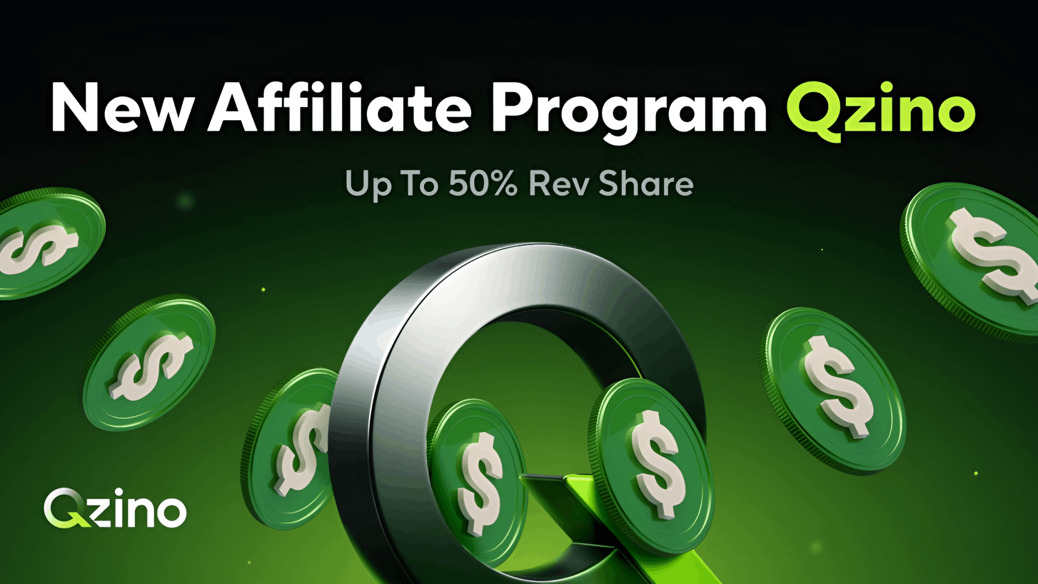 Tokenized rewards system in Qzino Crypto Affiliate Program