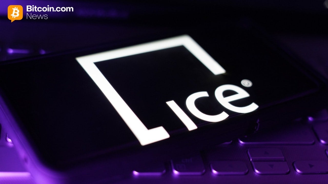Intercontinental Exchange logo on illuminated keyboard background