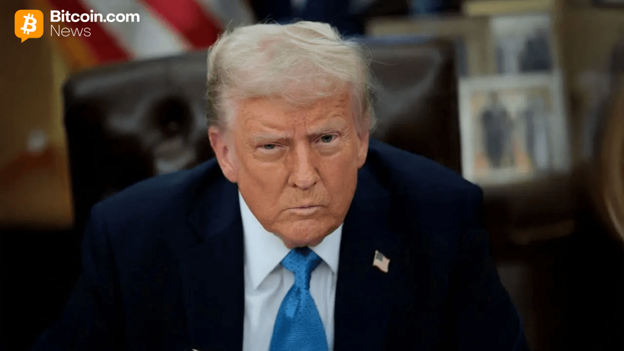 Donald Trump in his office.