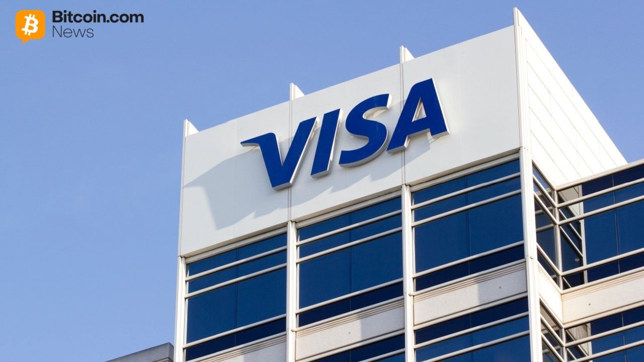 VISA sign on high rise building