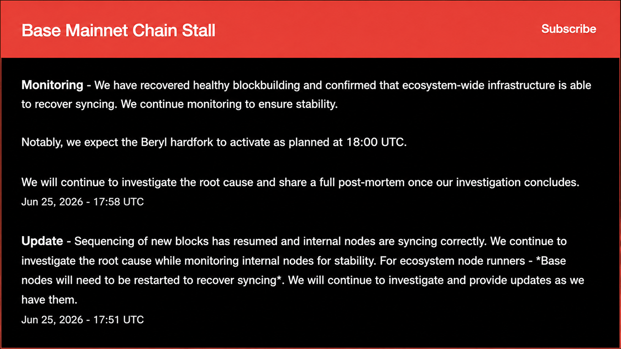 Base status page.