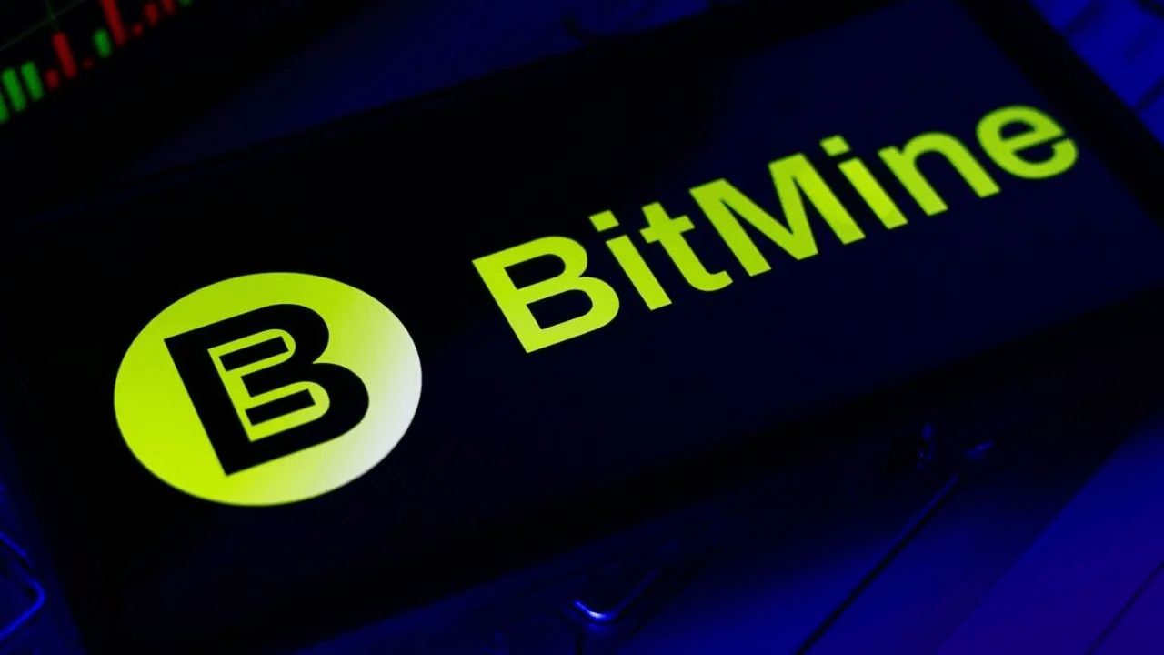 Bitmine logo on a phone.