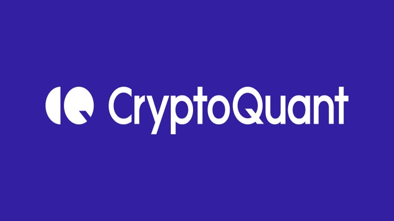 Cryptoquant logo amidst a purple backdrop.