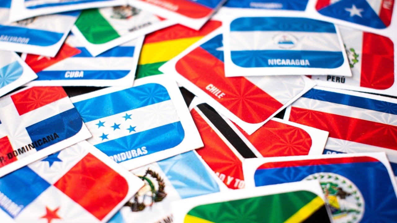 Flags of several Latam countries