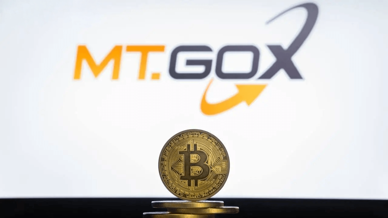 Mt Gox logo with a bitcoin.