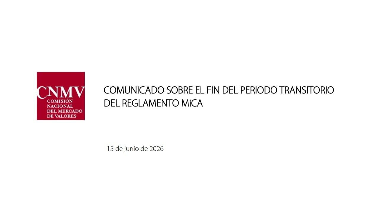 Spain CNMV's statement on MiCA Application