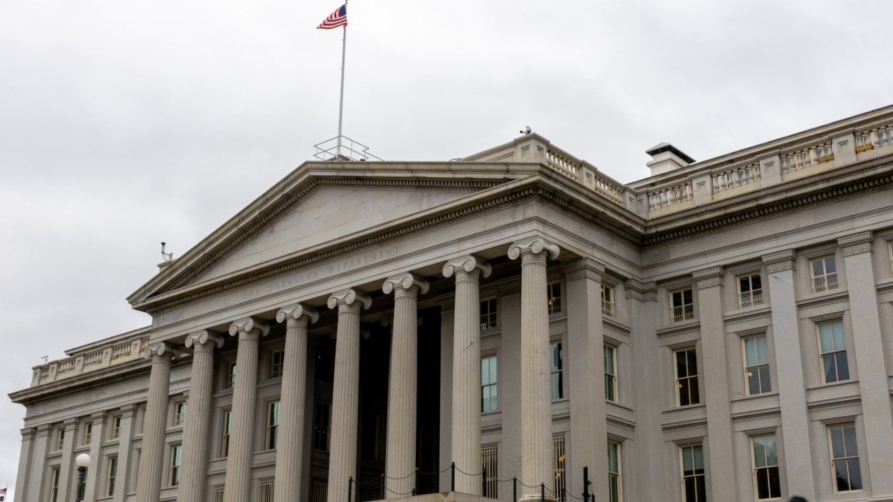 Facade of the US Treasury Department