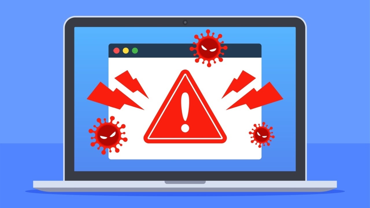 Laptop infected with virus