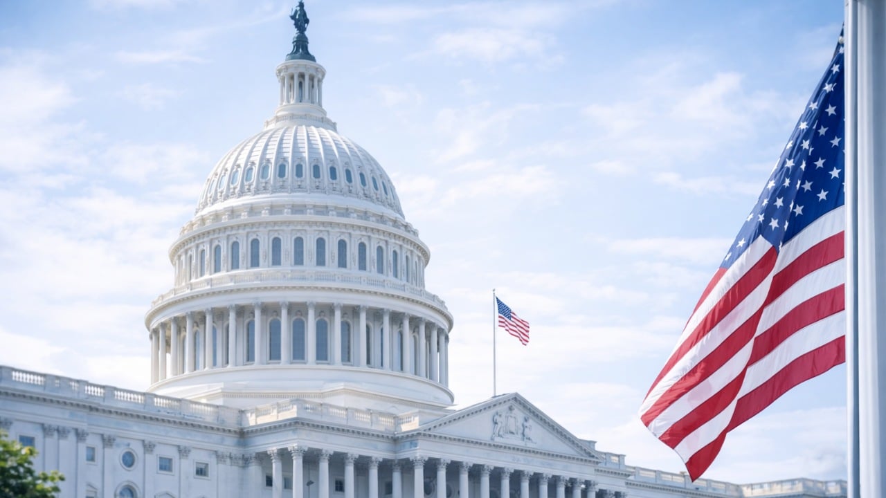 A picture of the US Senate building.