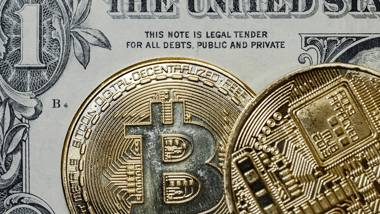 Money and bitcoins.