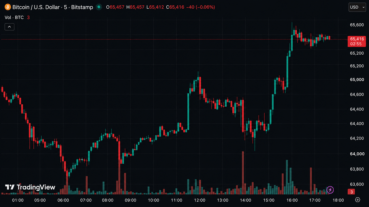Bitcoin chart via Tradingview