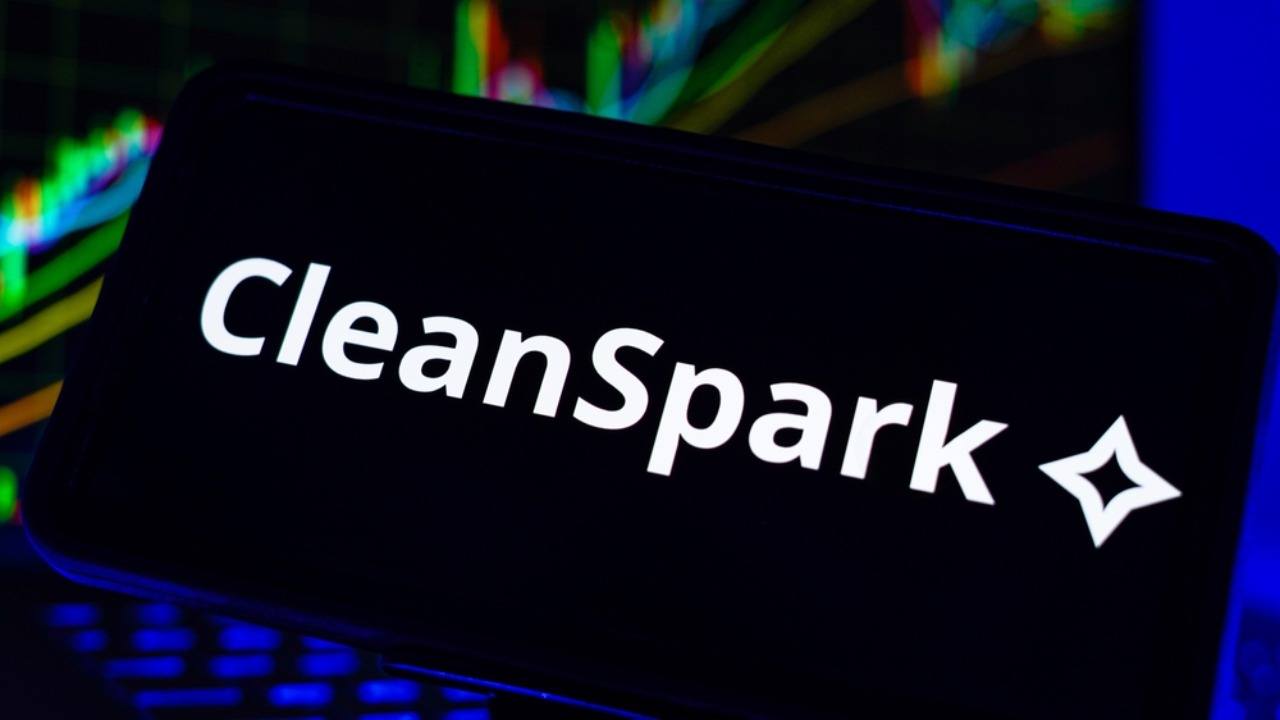Cleanspark logo on mobile