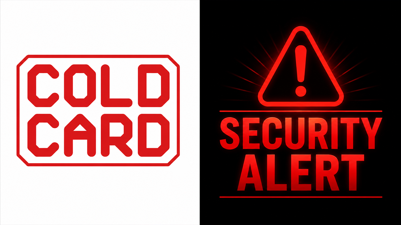 Coinkite logo and security warning
