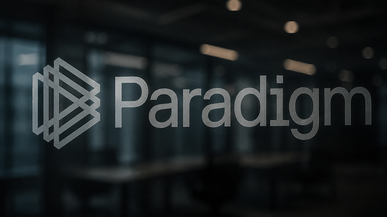 Paradigm doorway at office.