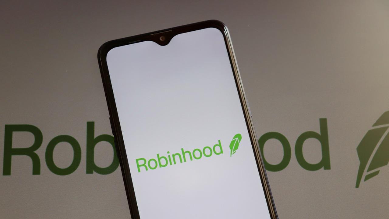 Robinhood logo on mobile phone