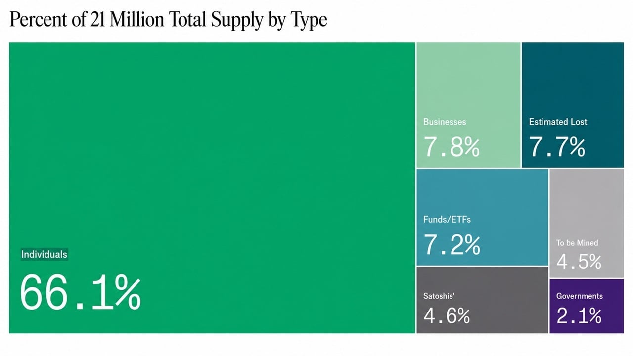 Bitwise data showing who actually owns Bitcoin.