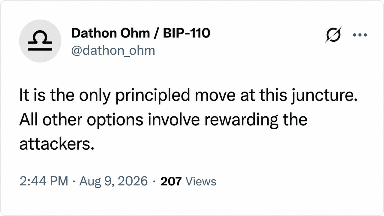 Dathon Ohm screenshot from X.