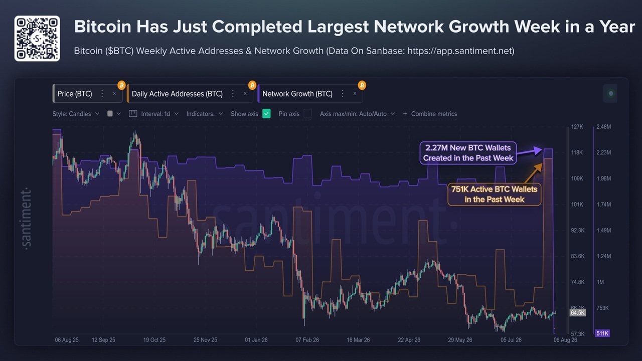 Wallet spike in relation to BTC