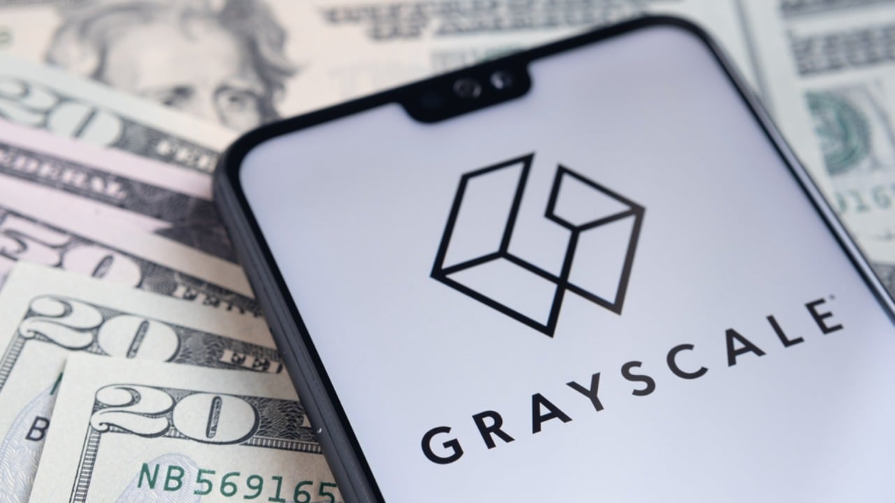 Grayscale logo in screen